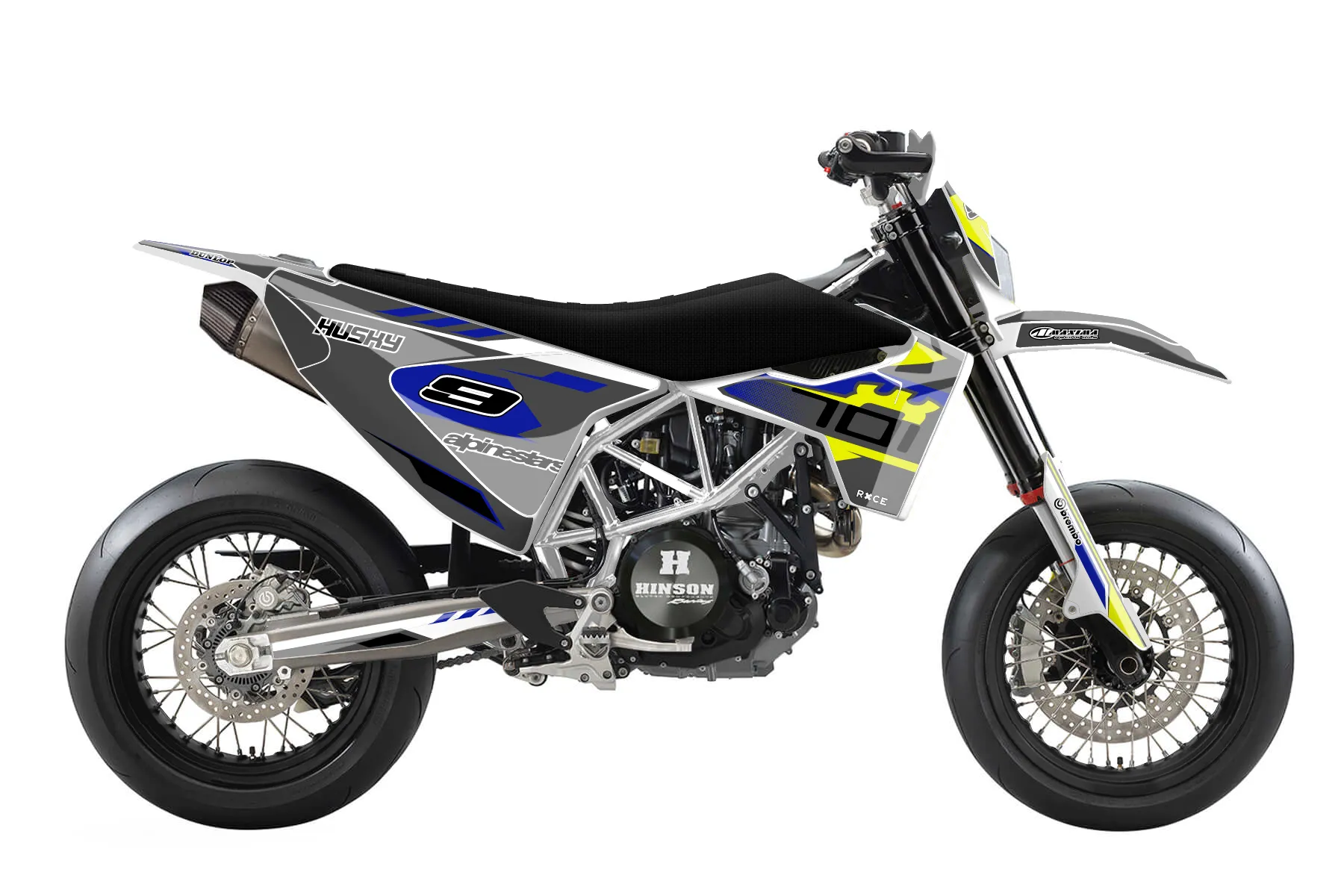 hUSKY GREY/YELLOW — Сбоку