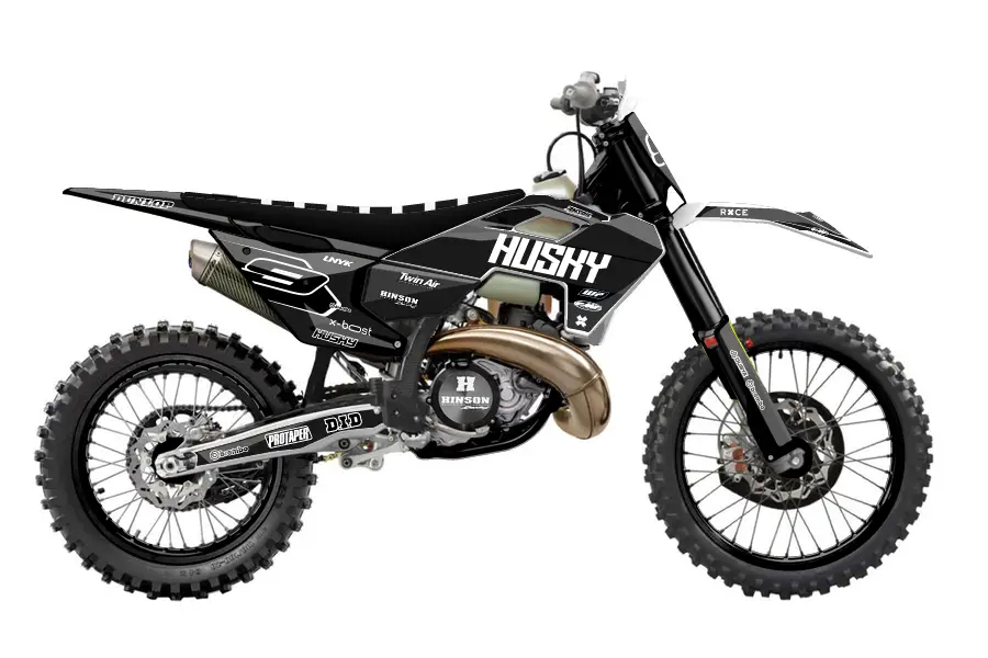 Custom husky black and white