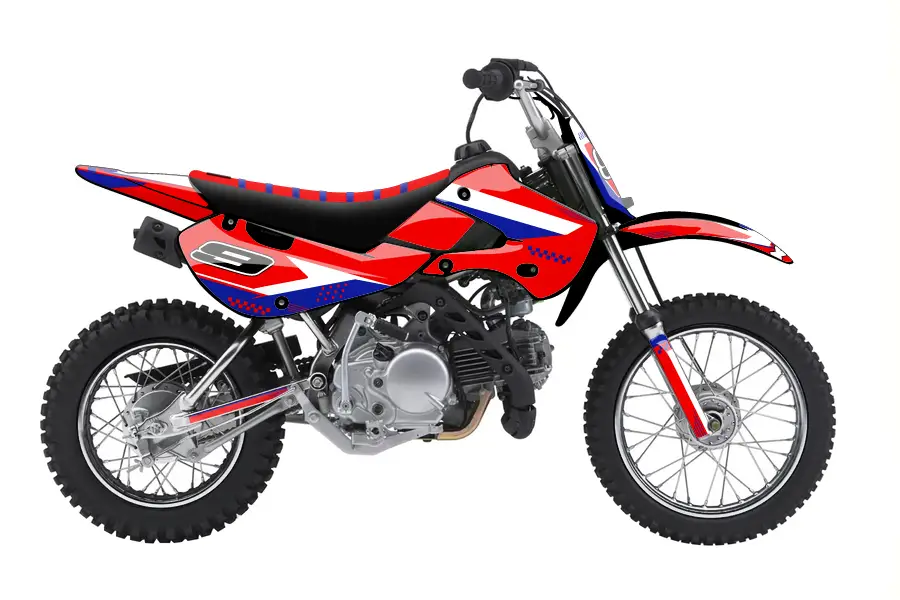 klx 110 red white and blue