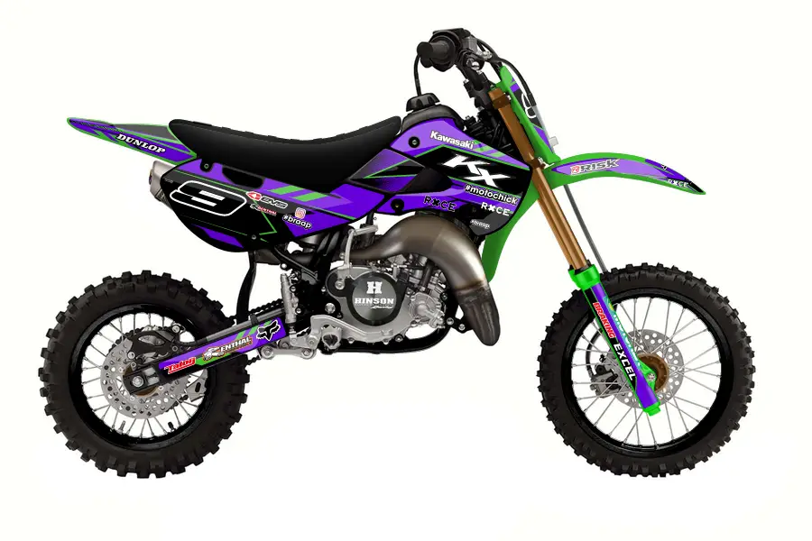 CustomDesign kx65 purple and green