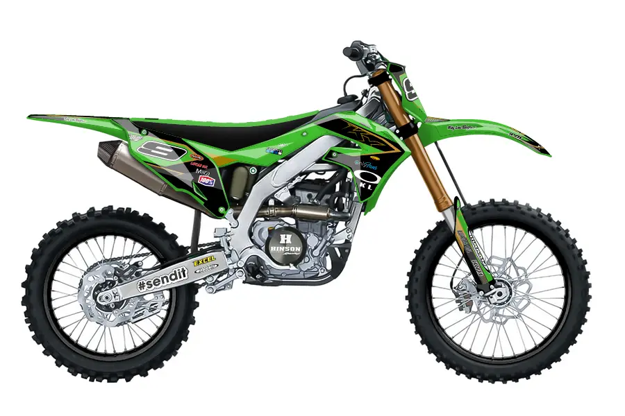 kx250f black gold green