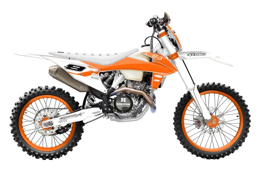 white and orange ktm