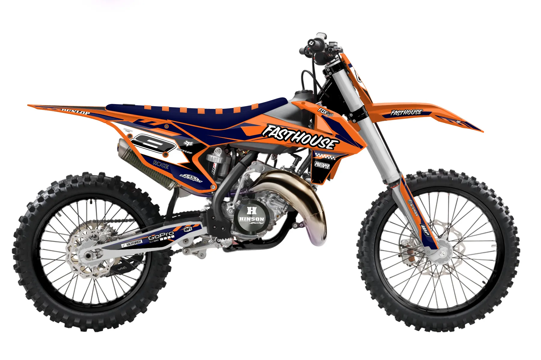 KTM 250 SX ORG/NVY — Сбоку