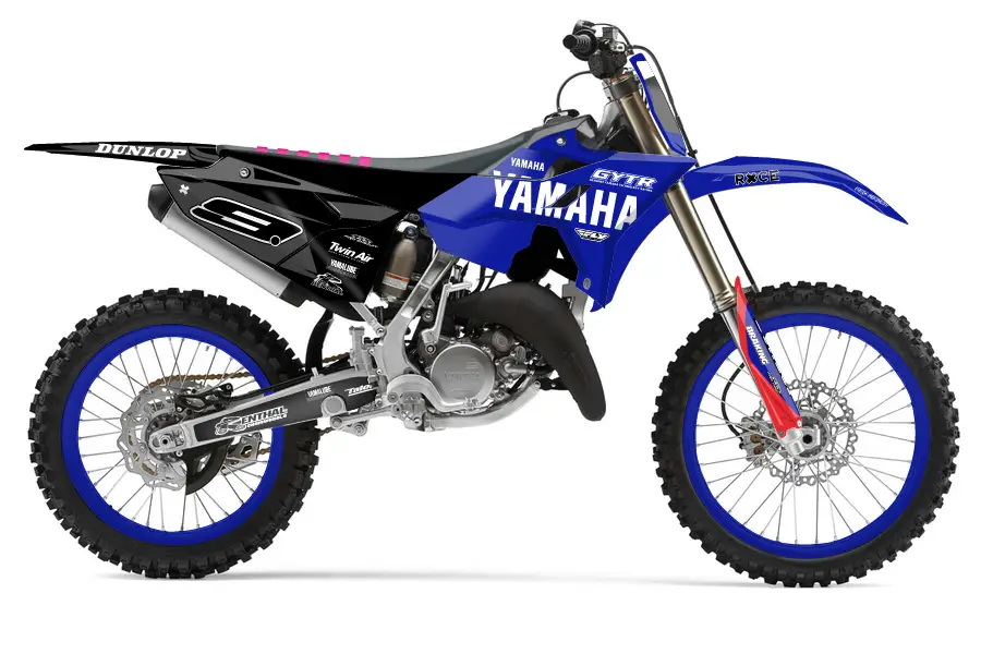 Half black half blue